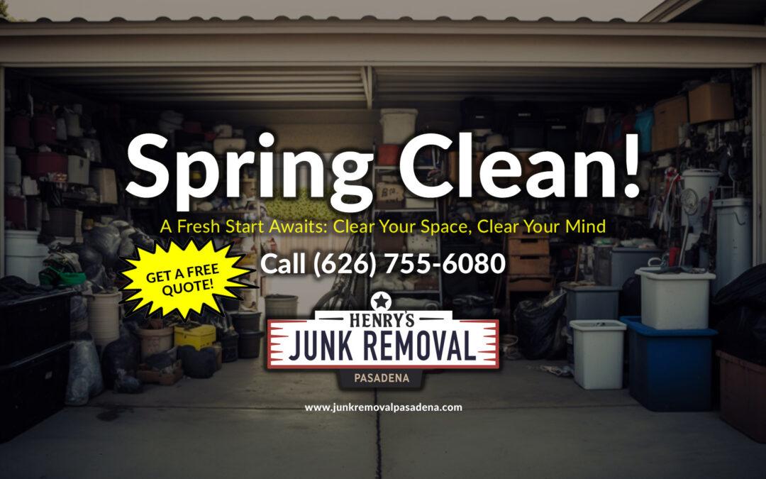 Affordable Spring Cleaning Junk Removal in Pasadena