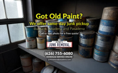 Leftover Paint Can Removal in Pasadena!